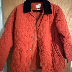L.L. Bean Women's Vibrant Orange Quilted Puffer Jacket